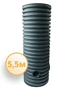 Дренажный колодец d500 h5500 с черной крышкой (отводы 110 мм) 1